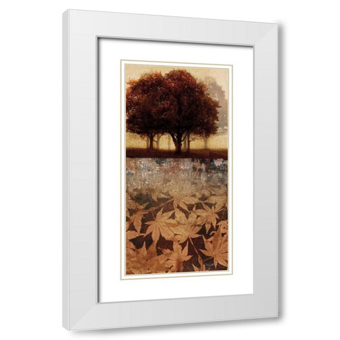 Minuet I White Modern Wood Framed Art Print with Double Matting by Mallett, Keith