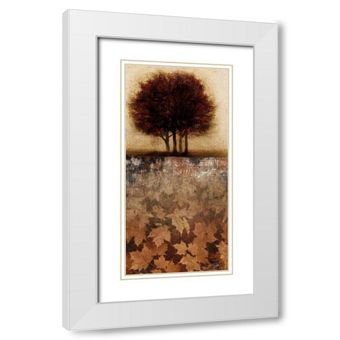 Minuet II White Modern Wood Framed Art Print with Double Matting by Mallett, Keith