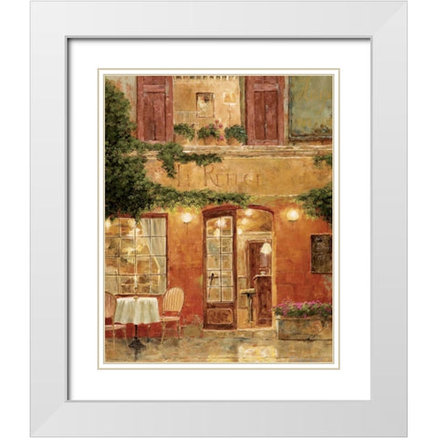 No Reservation Needed White Modern Wood Framed Art Print with Double Matting by Archambault, Gilles