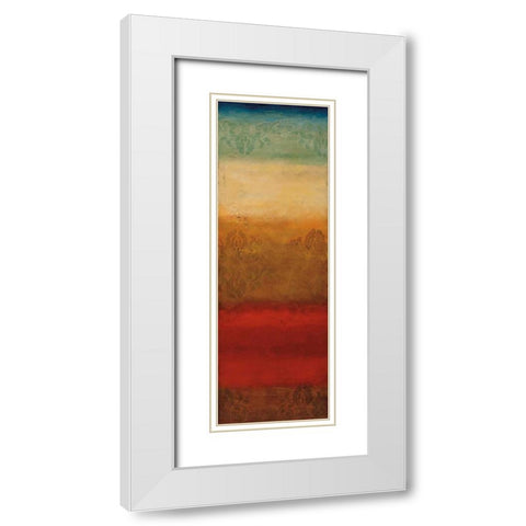 Agra White Modern Wood Framed Art Print with Double Matting by Emet , Angelina