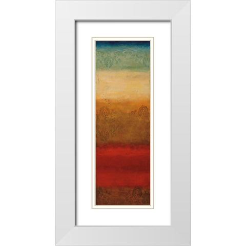 Agra White Modern Wood Framed Art Print with Double Matting by Emet , Angelina