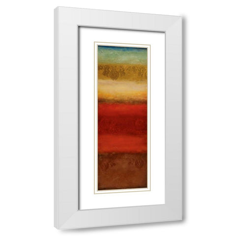 Jaipur White Modern Wood Framed Art Print with Double Matting by Emet , Angelina