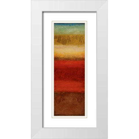 Jaipur White Modern Wood Framed Art Print with Double Matting by Emet , Angelina
