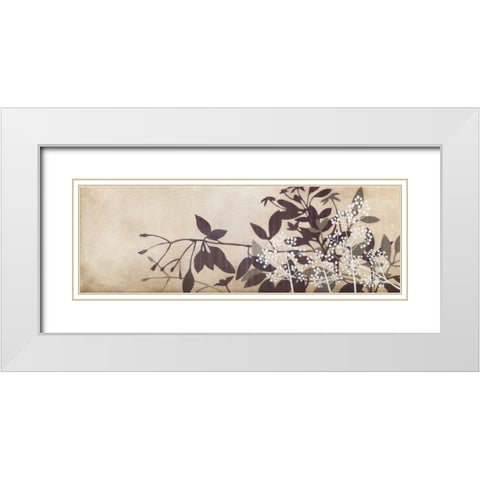 In Bloom White Modern Wood Framed Art Print with Double Matting by MARIA