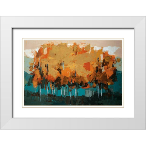 Stand On Slate White Modern Wood Framed Art Print with Double Matting by Colbert , Peter