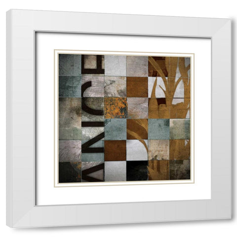 Divisions White Modern Wood Framed Art Print with Double Matting by NOAH