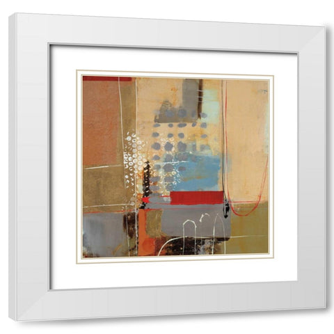 Emociones I White Modern Wood Framed Art Print with Double Matting by Villarreal Santos, Nancy