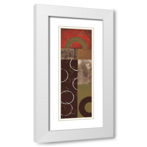 Mix n Match I White Modern Wood Framed Art Print with Double Matting by Kaminsky, Earl
