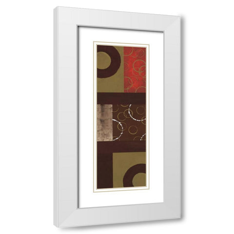 Mix n Match II White Modern Wood Framed Art Print with Double Matting by Kaminsky, Earl
