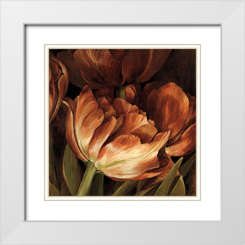 Color Harmony II White Modern Wood Framed Art Print with Double Matting by Thompson, Linda
