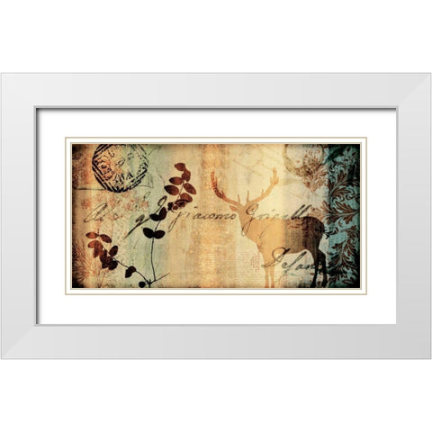 Letter II White Modern Wood Framed Art Print with Double Matting by Leal, Fernando