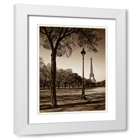 An Afternoon Stroll - Paris I White Modern Wood Framed Art Print with Double Matting by Maihara, Jeff