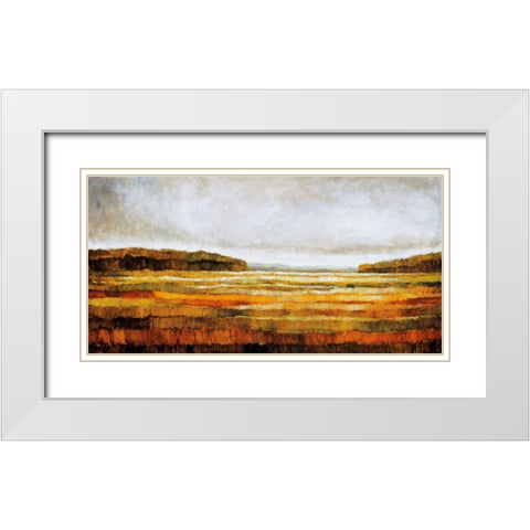 Latest Fall White Modern Wood Framed Art Print with Double Matting by Burdy, Zenon