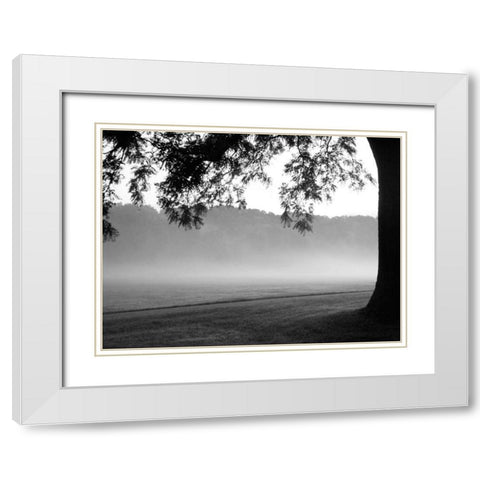 Fog in the Park I White Modern Wood Framed Art Print with Double Matting by Bydlo, Gary