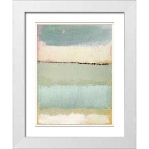 Noon I White Modern Wood Framed Art Print with Double Matting by Gold, Caroline