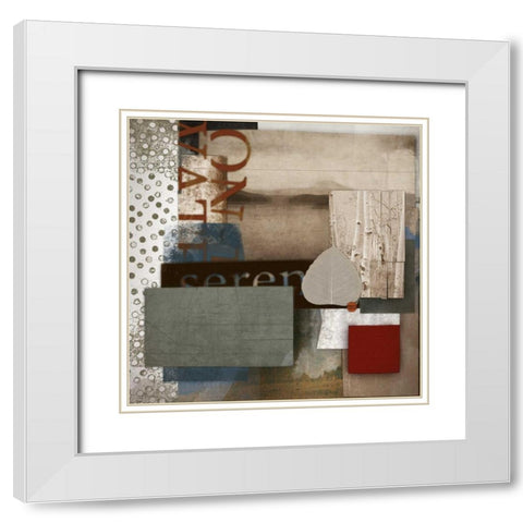 Reverie II White Modern Wood Framed Art Print with Double Matting by NOAH