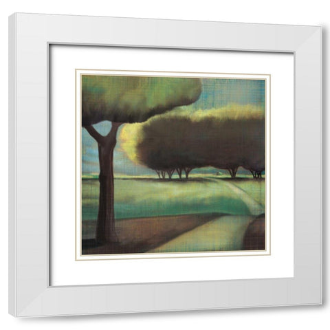 Looking Back I White Modern Wood Framed Art Print with Double Matting by Venter, Tandi