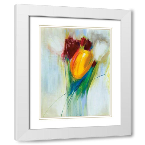 Ovazione White Modern Wood Framed Art Print with Double Matting by Parker, Karen Lorena
