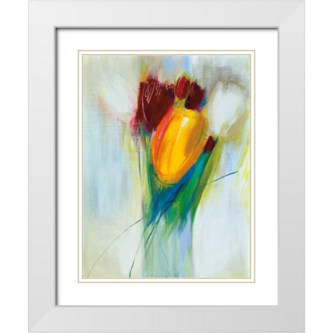 Ovazione White Modern Wood Framed Art Print with Double Matting by Parker, Karen Lorena