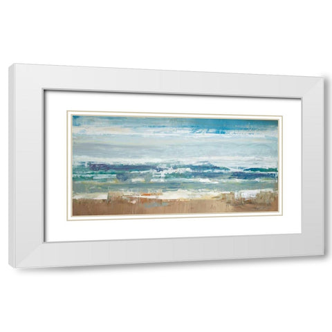Pastel Waves White Modern Wood Framed Art Print with Double Matting by Colbert , Peter