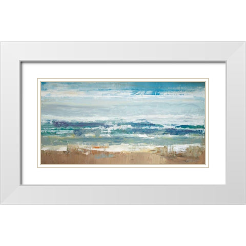 Pastel Waves White Modern Wood Framed Art Print with Double Matting by Colbert , Peter
