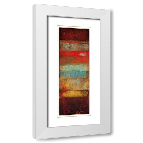 Bora White Modern Wood Framed Art Print with Double Matting by Emet, Angelina