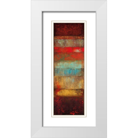 Bora White Modern Wood Framed Art Print with Double Matting by Emet, Angelina