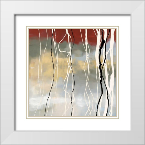 Silver Birch I  White Modern Wood Framed Art Print with Double Matting by Maitland, Laurie