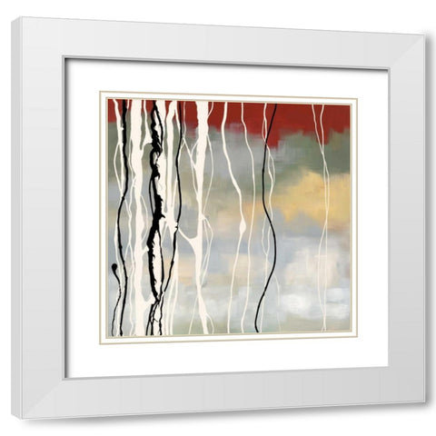 Silver Birch II White Modern Wood Framed Art Print with Double Matting by Maitland, Laurie