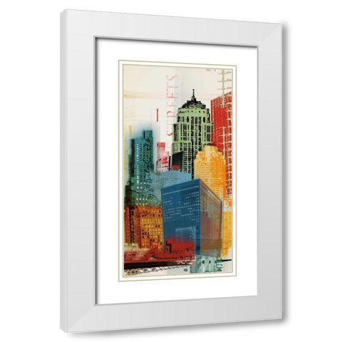 Urban Style II White Modern Wood Framed Art Print with Double Matting by NOAH
