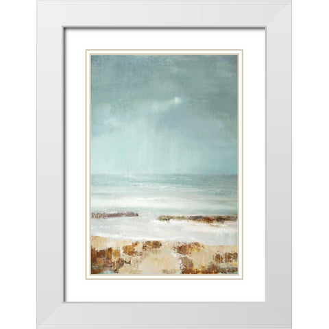 Tideline White Modern Wood Framed Art Print with Double Matting by Gold, Caroline