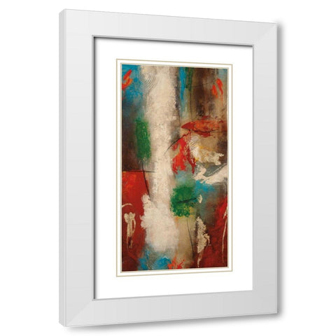Cubone I White Modern Wood Framed Art Print with Double Matting by Villarreal Santos, Nancy