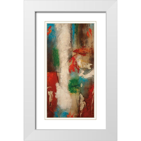 Cubone I White Modern Wood Framed Art Print with Double Matting by Villarreal Santos, Nancy