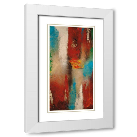 Cubone II White Modern Wood Framed Art Print with Double Matting by Villarreal Santos, Nancy