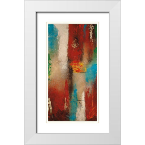 Cubone II White Modern Wood Framed Art Print with Double Matting by Villarreal Santos, Nancy