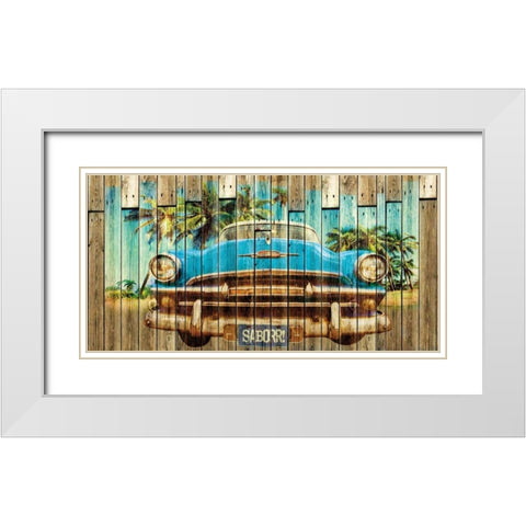 Sabor White Modern Wood Framed Art Print with Double Matting by Sola, Bresso