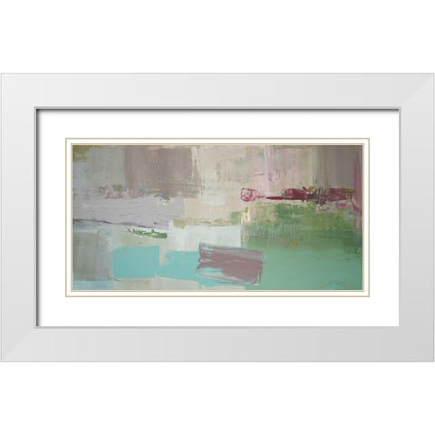 Garden Steps White Modern Wood Framed Art Print with Double Matting by Colbert, Peter