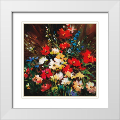 Color Splash  White Modern Wood Framed Art Print with Double Matting by OToole, Nancy