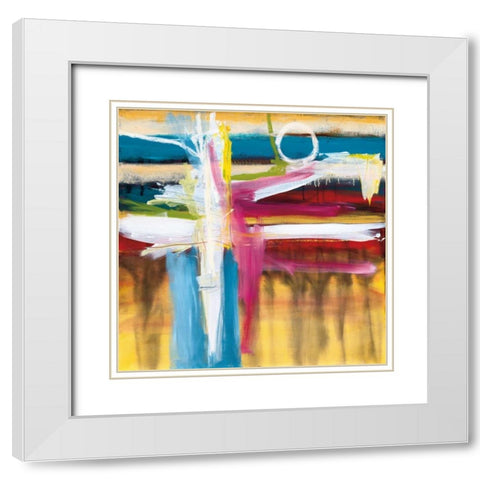 Color Blind White Modern Wood Framed Art Print with Double Matting by St. Germain, Patrick