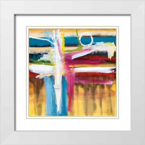 Color Blind White Modern Wood Framed Art Print with Double Matting by St. Germain, Patrick