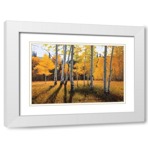 Gentle Rise White Modern Wood Framed Art Print with Double Matting by Aagaard, Douglas