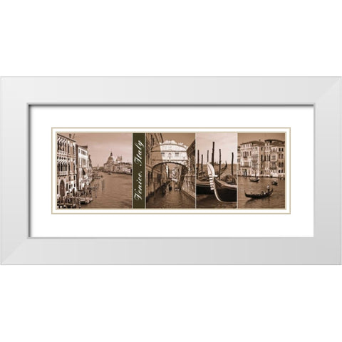 A Glimpse of Venice White Modern Wood Framed Art Print with Double Matting by Maihara, Jeff