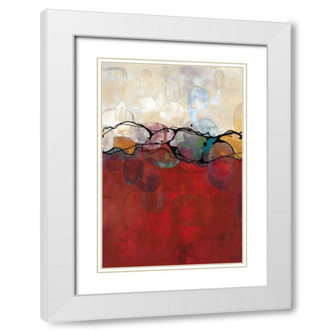 Retro Jewels II White Modern Wood Framed Art Print with Double Matting by Maitland, Laurie