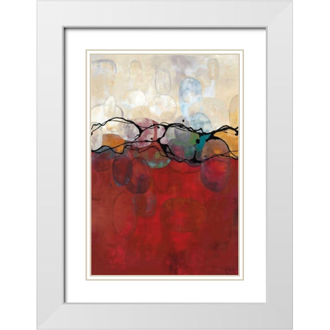 Retro Jewels II White Modern Wood Framed Art Print with Double Matting by Maitland, Laurie
