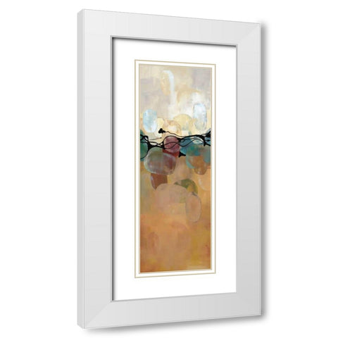 Retro Jewels III White Modern Wood Framed Art Print with Double Matting by Maitland, Laurie