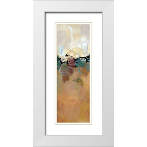 Retro Jewels III White Modern Wood Framed Art Print with Double Matting by Maitland, Laurie
