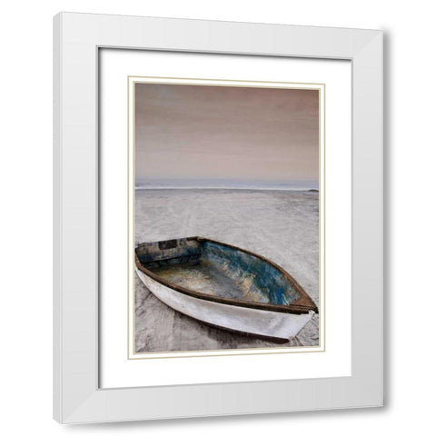 Dorymans Boat White Modern Wood Framed Art Print with Double Matting by Cahill, Michael
