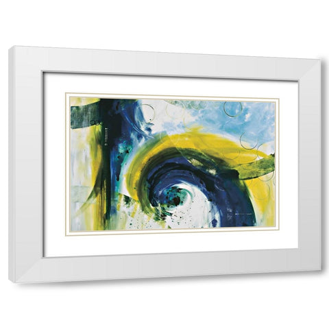 Rainfall White Modern Wood Framed Art Print with Double Matting by Hawkins, Julie
