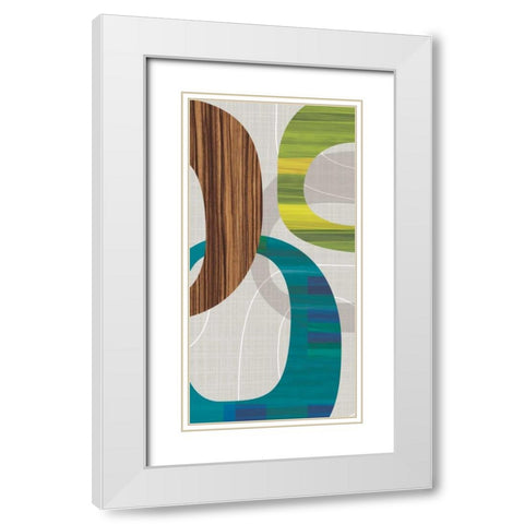 Links II White Modern Wood Framed Art Print with Double Matting by Venter, Tandi