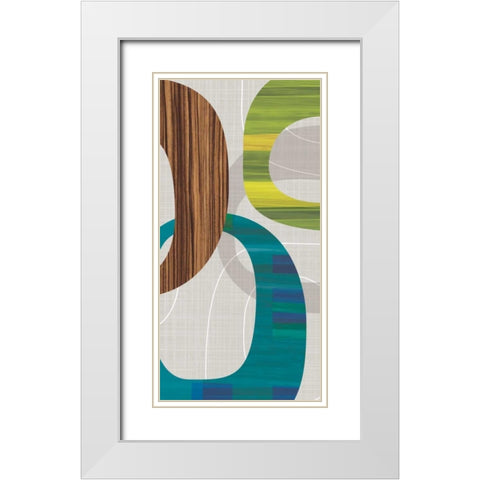 Links II White Modern Wood Framed Art Print with Double Matting by Venter, Tandi